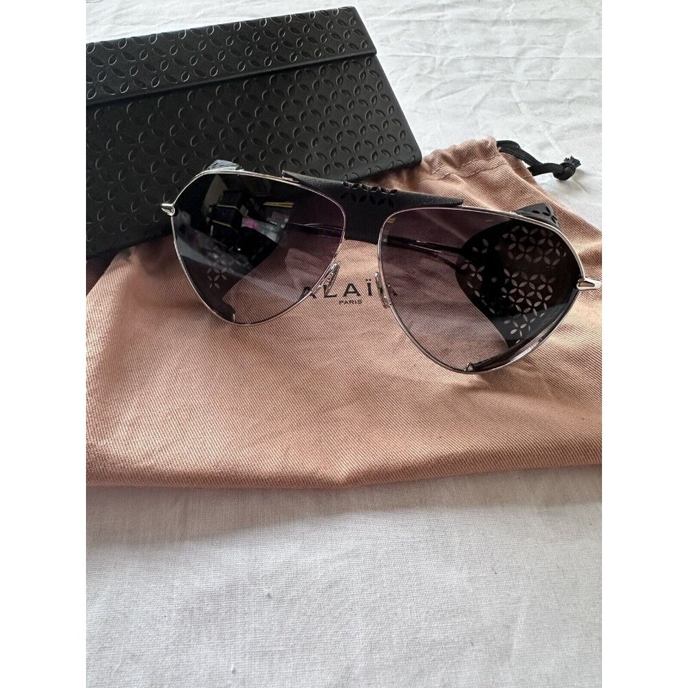 ALAIA Spoiler Pilot Sunglasses Silver - Picture 6 of 10